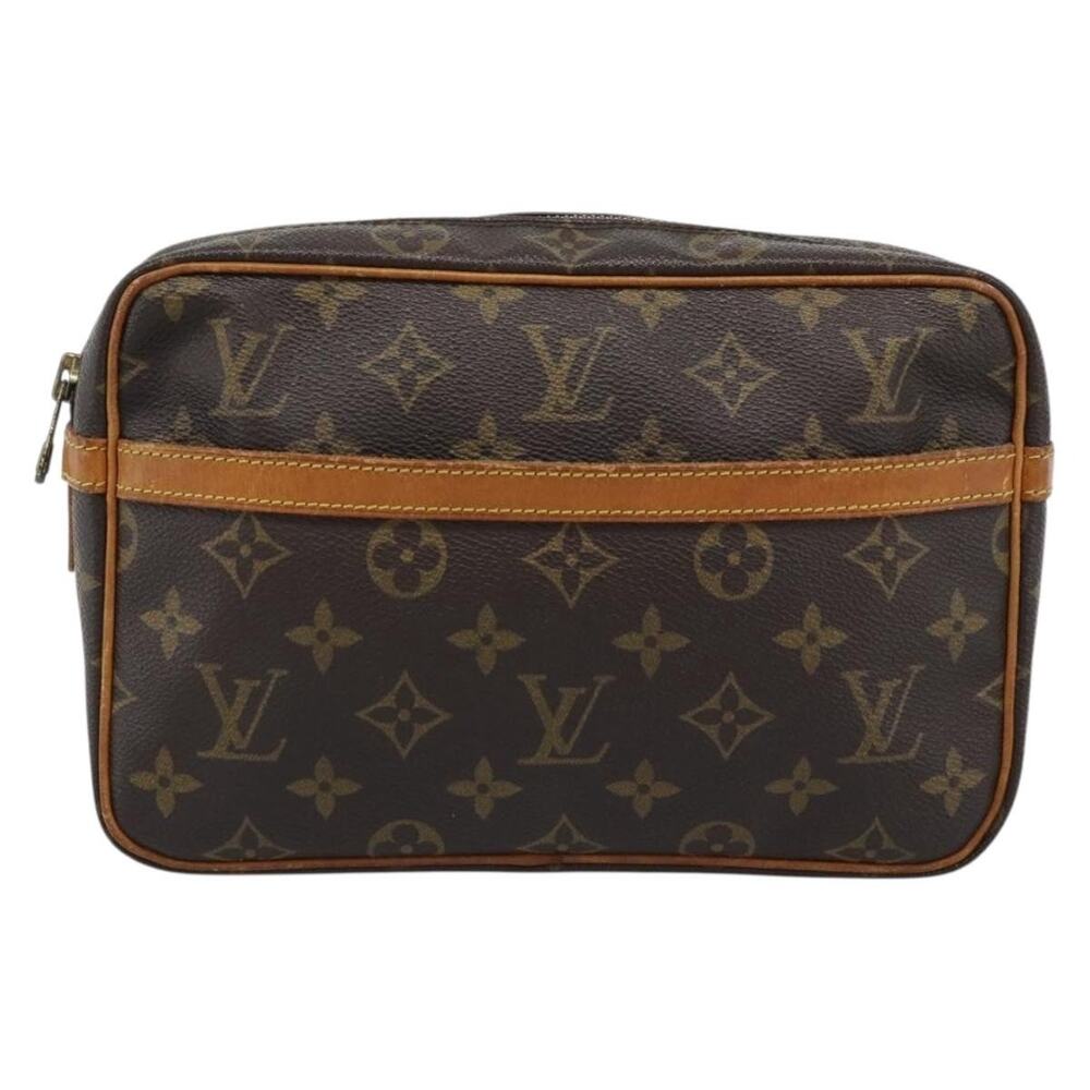 Louis Vuitton Monogram Compiegne 23 Clutch Bag Brown